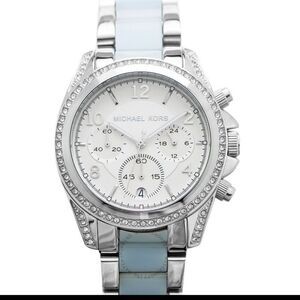 Blair Chronograph Quartz Silver Dial Ladies Watch (MK6137)